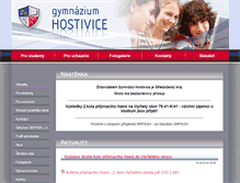 Tablet Screenshot of gymnazium-hostivice.cz